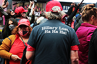 Political protests in Times Square, New York, Richard Moore